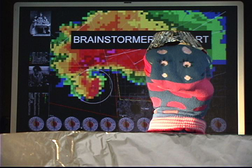 Video still from the Brainstormers "Weather Report" (2006).